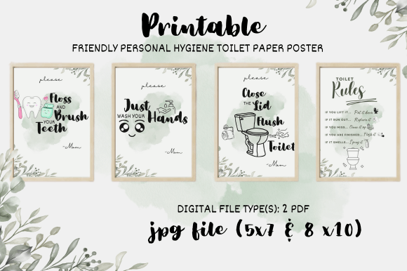 Download Friendly Personal Hygiene Toilet Poster - Personal Collection