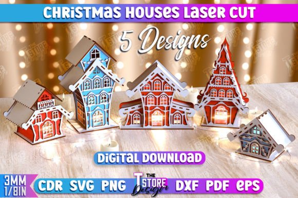 Download Christmas Houses Bundle | DIY | New Year - New Collection