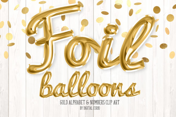 Download Gold Foil Balloon Script Alphabet - Gold Collection
